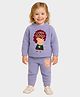 Mi Arcus Knit Peppa Pig Featuring Full Sleeves Character Patch Detailed Sweater & Pyjama Set - Lavender