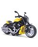 Olive Toys Die Cast 1:12 Scale Metal LATTE Motorcycle with Sound Light and Pull-back Features - Yellow