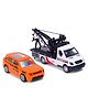 Olive Toys Die Cast Alloy Huili Mercedes-Benz Crane Drag - Orange & White