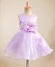 Bluebell Woven Sleeveless Party Dress with Floral Applique & Butterfly Patch Detailing - Lavender
