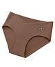 Putchi Knit Solid V Cross Hipster Maternity Panty - Brown