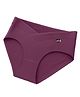 Putchi Knit Solid V Cross Hipster Maternity Panty - Purple