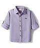 Rikidoos Full Sleeves Textured Shirt - Light Blue