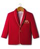 Rikidoos Full Sleeves Brand Name Embroidered Blazer - Red