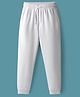 Kookie Kids Super Premium Heavy Gauge Terry Knit Full Length Solid Colour Jogger - White