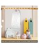 Baby Tales Terry Hooded Bath Towel with Embroidery L 76 x B 76 cm - White