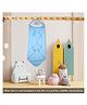 Baby Tales Terry Hooded Bath Towel with Embroidery L 76 x B 76 cm - Aqua Blue