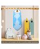 Disney by Baby Tales Terry Hooded Bath Towel with Mickey Mouse & Pluto Print L 76 x B 76 cm - Light Blue