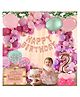Shopperskart Second 2nd birthday decoration kit combo for girls | birthday decorations kit |-Multi Color -Pack of 80