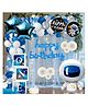 Shopperskart 1st birthday decortions kit Space theme Items for boy |First birthday decirtaions kit |one Balloon box |-Blue-Pack of-63