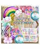 Shopperskart fourth birtdhay decoration items for girls boys | 4th birtdhay decorations kit | Rainbow theme |-Multi Color -Pack of-71