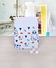 Rangoli 100% Cotton Knit Sloth Printed Baby Towel - Blue