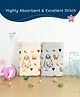 Rangoli 100% Cotton Knit Pack Of 2 Sloth Printed Baby Towel - Grey & Beige