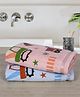 Rangoli 100% Cotton Knit Pack Of 2 Excavator Printed Towels - Blue & Peach