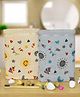 Rangoli 100% Cotton Knit Pack Of 2 Unicorn & Hearts Printed Towel - Grey & Beige