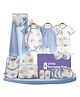 Little Surprise Box Starry Elephant Theme Unisex 19 pcs Newborn Baby Girl/Boy Hamper 0-12 Months-Blue