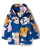 Babyoye Disney Terry Knit Full Sleeves Hooded SweatJacket with Disney Character Graphics - Blue