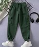 Trampoline Terry Knit Solid Cargo Joggers - Green