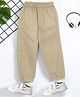 Trampoline Cotton Woven Solid Trousers - Beige
