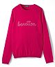 UCB 100% Cotton Woven Full Sleeves Embellished Top  - Fuchsia