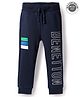 UCB Cotton Knit Full Length Lounge Pant With Text Print - Navy Blue