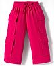 UCB Terry Knit Full Length Solid Color Lounge Pant with Cargo Pockets - Fuchsia