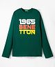 UCB 100% Cotton Knit Full Sleeves T-Shirt with Brand Name Print - Green