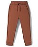 UCB Cotton Knit Full Length Lounge Pant With Text Print - Brown