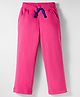 UCB Knit Full Length Solid colour Track Pant With Heart Print On Back Pocket - Dark Pink