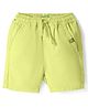 UCB Cotton Woven Knee Length Solid Colour Shorts - Light Green