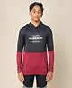 Technosport Knit Full Sleeves Brand Name Printed Warm & Breathable Hooded Sports Sweatshirt - Multi Colour