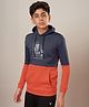 Technosport Knit Full Sleeves Basketball Text Printed Breathable & Warm Slim Fit Hooded Sports Sweatshirt - Grey