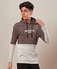 Technosport Knit Full Sleeves Endurace Text Printed Breathable & Warm Slim Fit Hooded Sports Sweatshirt - Brown
