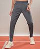 Technosport Knit Colour Blocked Breathable & Moisture Wicking Sports Track Pants - Grey
