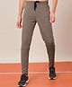 Technosport Knit Solid Breathable & Moisture Wicking Sports Track Pants - Brown