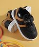 Jazzy Juniors Colour Blocked Velcro Closure Shoes - Black
