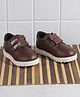 Jazzy Juniors Solid Velcro Closure Shoes - Brown