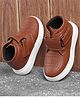 Jazzy Juniors Glossy Finish Velcro Closure Shoes - Tan