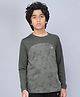 Technosport Knit Full Sleeves Textured Breathable & Quick Dry Sports Tee - Olive Green