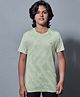 Technosport Knit Half Sleeves Abstract Printed Breathable & Quick Dry Sports Tee - Winter Green