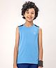Technosport Knit Sleeveless Colour Blocked Breathable & Quick Dry Sports Tee - Blue