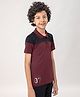Technosport Knit Half Sleeves Colour Blocked Breathable & Quick Dry Sports Polo Tee - Red