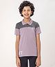 Technosport Knit Half Sleeves Colour Blocked Breathable & Quick Dry Sports Polo Tee - Purple