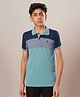 Technosport Knit Half Sleeves Colour Blocked Breathable & Quick Dry Sports Polo Tee - Green