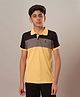 Technosport Knit Half Sleeves Colour Blocked Breathable & Quick Dry Sports Polo Tee - Yellow