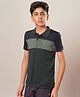 Technosport Knit Half Sleeves Colour Blocked Breathable & Quick Dry Sports Polo Tee - Green