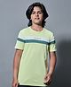 Technosport Knit Half Sleeves Colour Blocked Breathable & Quick Dry Sports Tee -  Yellow