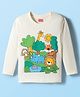 Babyhug 100% Cotton Knit Full Sleeves T-Shirt with Animal & Jungle Print - Offwhite