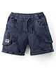 Olio Kids Cotton Woven Above Knee Length Printed Short - Charcoal Grey