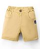 Olio Kids Cotton Woven Above Knee Length Solid Color Short - Khaki